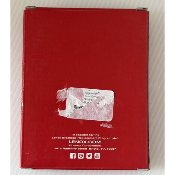 Lenox jeweled Snowflake Christmas Ornament Silverplate Sapphire ornate filigree - Picture 5 of 6